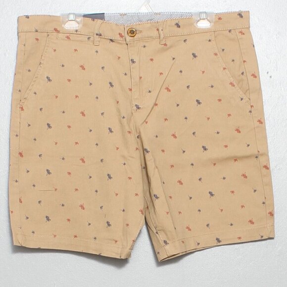 Jachs New York NWT Stretch Twill palm tree print khaki shorts - Picture 1 of 14